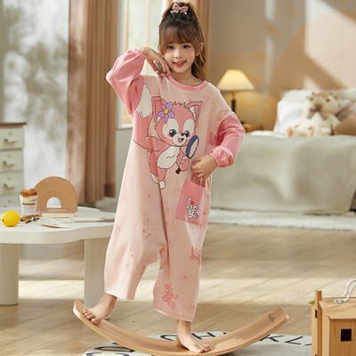 Dječja pidžama tipa kombinezon s printom za djevojčice