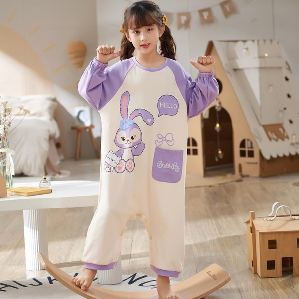 Dječja pidžama tipa kombinezon s printom za djevojčice