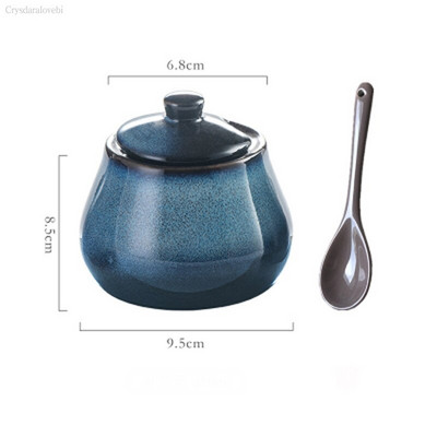 Japonský keramický hrniec na korenie, domácnosť, kreatívny kuchynský olej, soľ, cukor, glutaman sodný, korenie, nálevník na olej