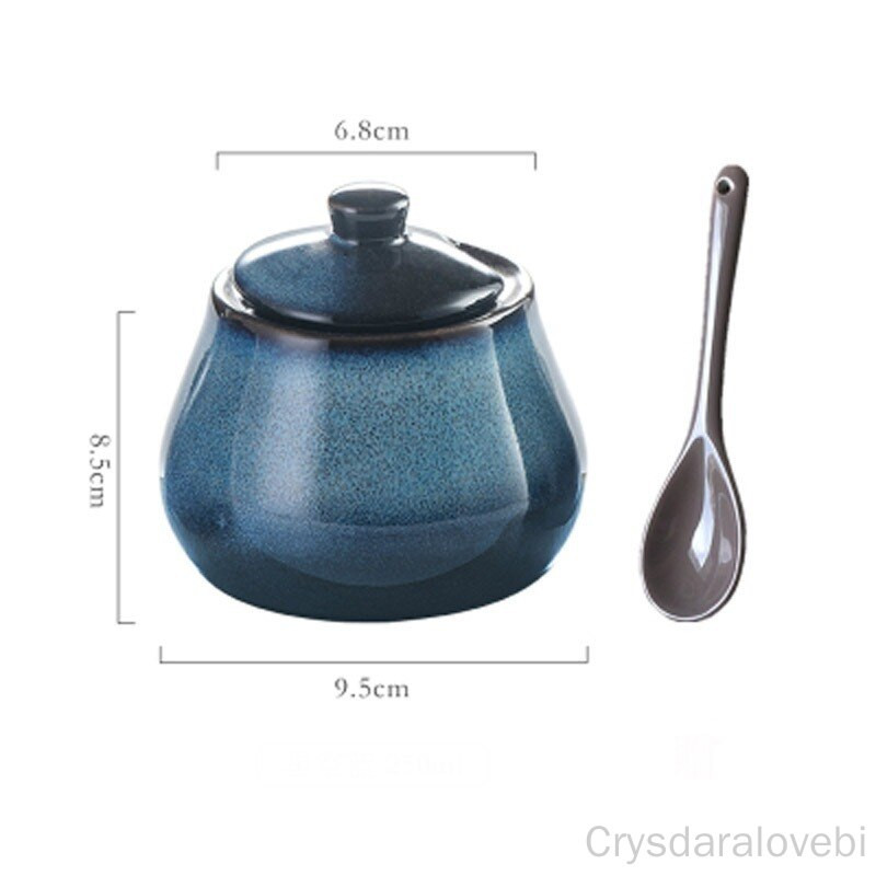 Japonský keramický hrniec na korenie, domácnosť, kreatívny kuchynský olej, soľ, cukor, glutaman sodný, korenie, nálevník na olej