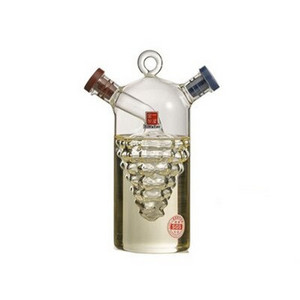 Dvojvrstvová fľaša na omáčkový olej 2 v 1, ocot, sklenená fľaša, korenie, korenie, uzavreté kuchynské úložné fľaše, poháre