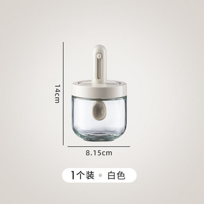 Prenosná krabička na korenie, dózička na korenie, kuchynská sklenená fľaša na korenie, soľ, nádoba na korenie s viečkom, lyžička, cukornička.