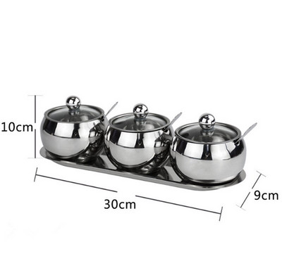 304 Nerūsējošais tērauds Vizuālais stikla vāks Garšvielu kastīte Sāls un piparu burciņas garšvielu kastītei Pudele Ēdiena gatavošanas rīki sāls un piparu komplekts