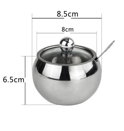 304 Nerūsējošais tērauds Vizuālais stikla vāks Garšvielu kastīte Sāls un piparu burciņas garšvielu kastītei Pudele Ēdiena gatavošanas rīki sāls un piparu komplekts