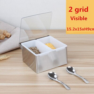 Vysokokvalitná koreniaca krabička z nehrdzavejúcej ocele 304, hotelová reštaurácia, koreniaca krabička s vekom, úložná krabička, domáca koreniaca nádržka