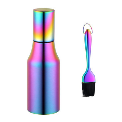 1 ks nepriepustná olejnička z nehrdzavejúcej ocele, prenosná nádoba na korenie, fľaše na sójovú omáčku, organizér na olejový ocot, kuchynská fľaša na olej