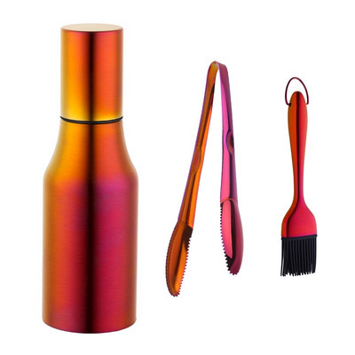 1 ks nepriepustná olejnička z nehrdzavejúcej ocele, prenosná nádoba na korenie, fľaše na sójovú omáčku, organizér na olejový ocot, kuchynská fľaša na olej