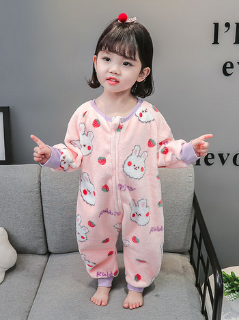 Нов модел пухена детска пижама с цип