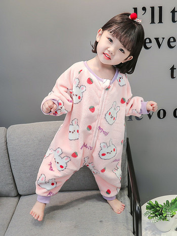 Нов модел пухена детска пижама с цип