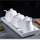 Japonský keramický hrniec na korenie, domácnosť, kreatívny kuchynský olej, soľ, cukor, glutaman sodný, korenie, nálevník na olej