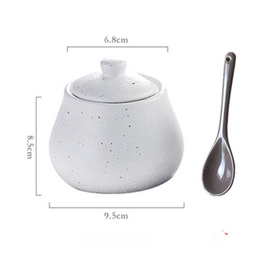 Japonský keramický hrniec na korenie, domácnosť, kreatívny kuchynský olej, soľ, cukor, glutaman sodný, korenie, nálevník na olej