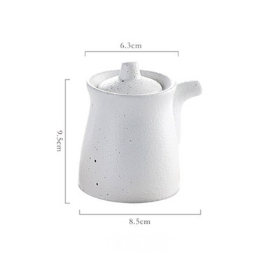 Japonský keramický hrniec na korenie, domácnosť, kreatívny kuchynský olej, soľ, cukor, glutaman sodný, korenie, nálevník na olej