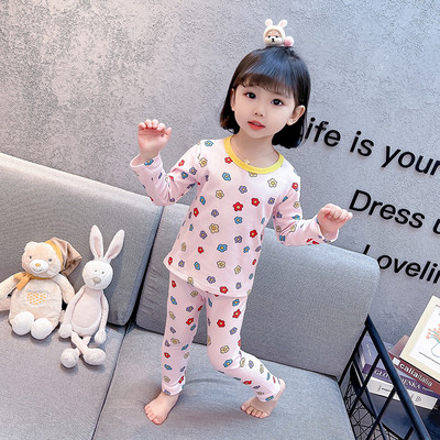 Bavlnené pyžamo s kvetinovým vzorom pre dievčatá