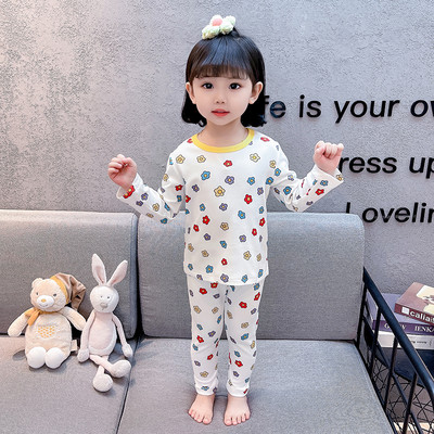 Bavlnené pyžamo s kvetinovým vzorom pre dievčatá