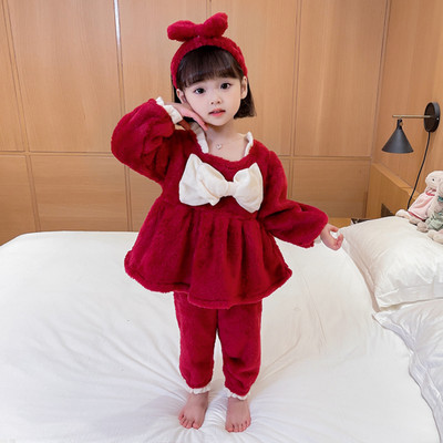 Teplé jesenno-zimné dvojdielne pyžamo pre dievčatá