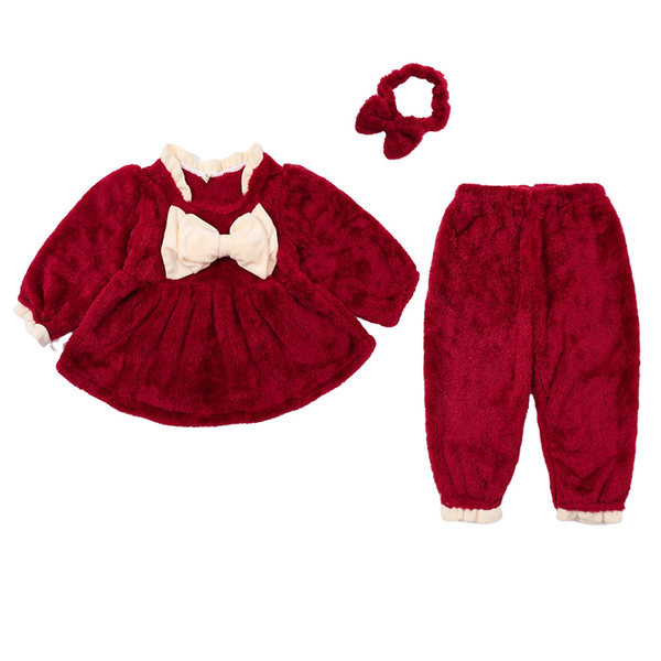 Teplé jesenno-zimné dvojdielne pyžamo pre dievčatá