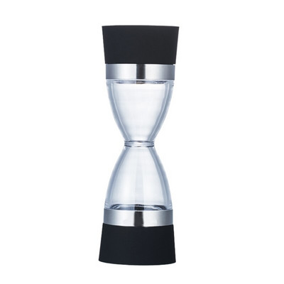 85LA 2 v 1 mlynček na soľ a korenie, manuálny obrusovač, nastaviteľné rukoväte od jemného po hrubé mletie, mlynček na korenie v tvare presýpacích hodín