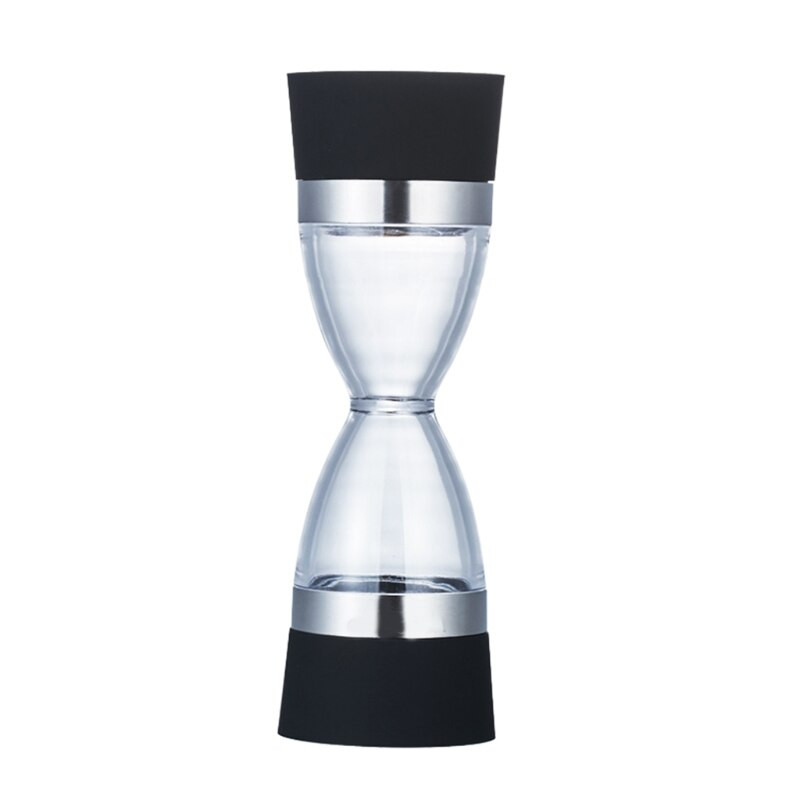 85LA 2 v 1 mlynček na soľ a korenie, manuálny obrusovač, nastaviteľné rukoväte od jemného po hrubé mletie, mlynček na korenie v tvare presýpacích hodín
