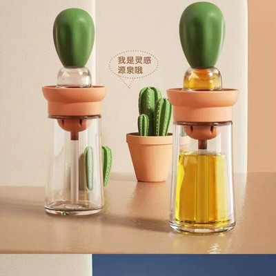 180ml silikónová fľaša na kuchynský olej 2 v 1 kvapkadlo na grilovanie, odmerka na olej, štetec na olej na grilovanie, sprej na olej, fľaša na varenie