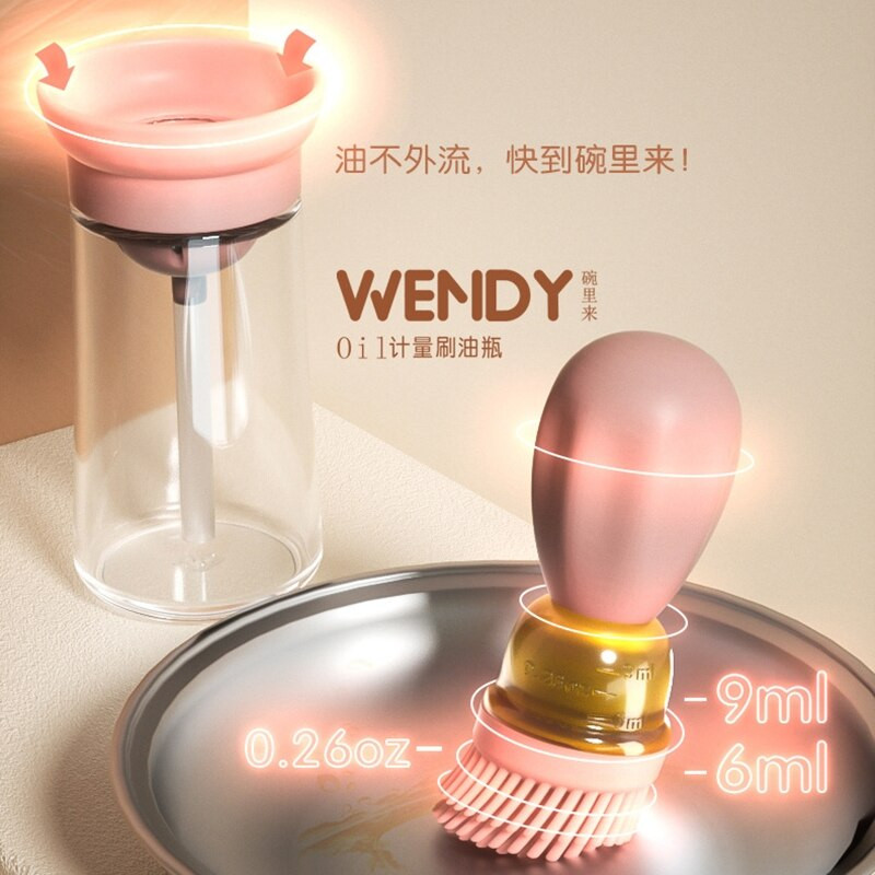 180ml silikónová fľaša na kuchynský olej 2 v 1 kvapkadlo na grilovanie, odmerka na olej, štetec na olej na grilovanie, sprej na olej, fľaša na varenie