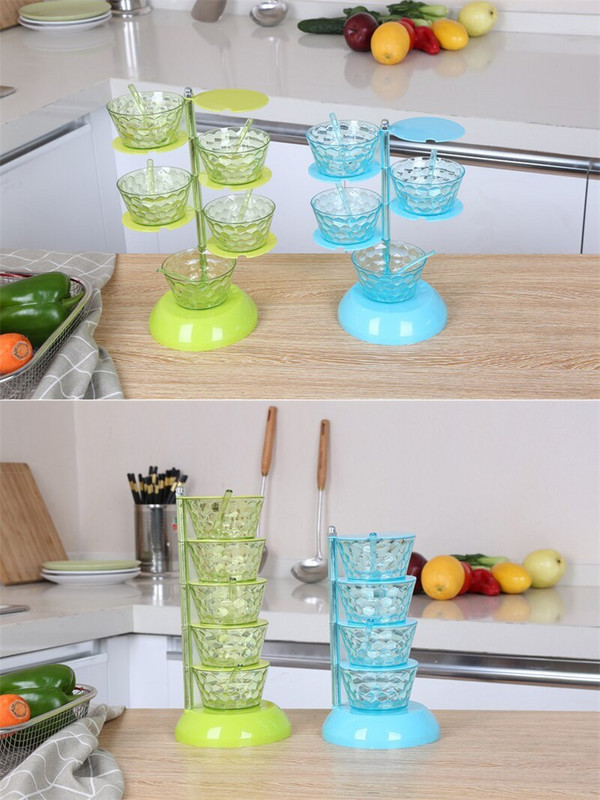 4/5-vrstvový nástroj na korenie, vertikálne otáčajúci sa box na korenie, kuchynská priehľadná sada fliaš na korenie, domáca soľnička, omáčka, pohár na chilli