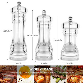 Konco Acrylic Pepper Spice Shaker Salt Pepper Mill Χειροκίνητος μύλος μπαχαρικών Salt and Peppers Grinder Kitchen Gadget