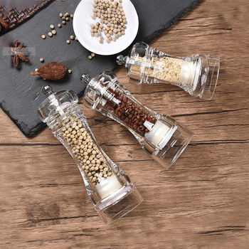 Konco Acrylic Pepper Spice Shaker Salt Pepper Mill Χειροκίνητος μύλος μπαχαρικών Salt and Peppers Grinder Kitchen Gadget