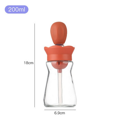 Silikónová kefka na fľaše s olejom, sklenená nádoba, kuchynská pumpička na olivový olej, ocotový sprej, BBQ riad, dávkovač na korenie