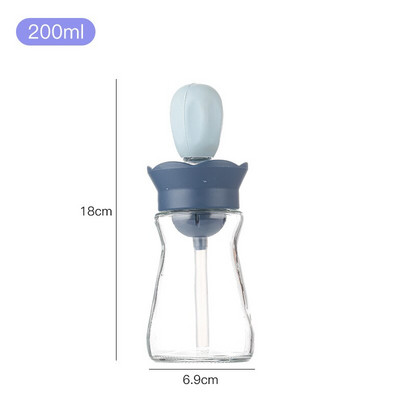 Silikónová kefka na fľaše s olejom, sklenená nádoba, kuchynská pumpička na olivový olej, ocotový sprej, BBQ riad, dávkovač na korenie