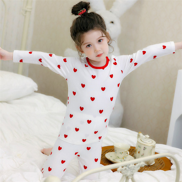 Dvodijelna dječja pidžama s ovalnim izrezom