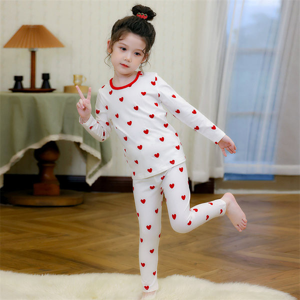 Dvodijelna dječja pidžama s ovalnim izrezom