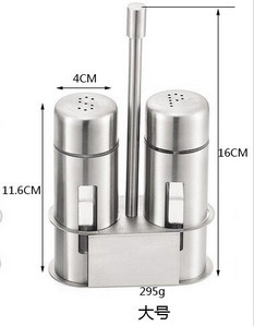 Sada nerezovej ocele na soľ a korenie, bez zápachu, nádoba na korenie so stojanom, krabička na korenie, fľaša na korenie, kuchynské náradie