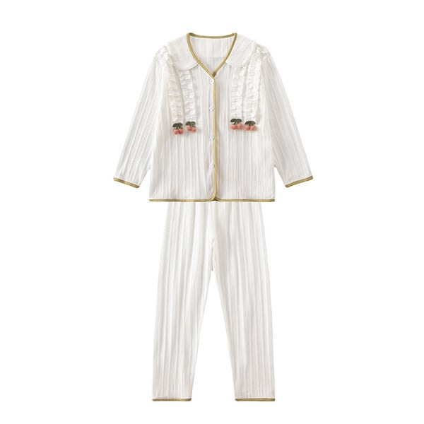 Bavlnené jarno-jesenné pyžamo s kučerami pre dievčatá