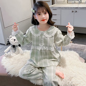 Dvodijelna pidžama za djevojčice novog uzorka s trakom