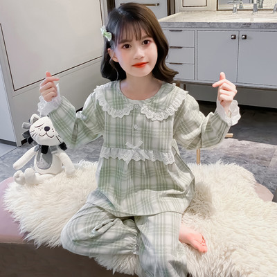 Dvodijelna pidžama za djevojčice novog uzorka s trakom