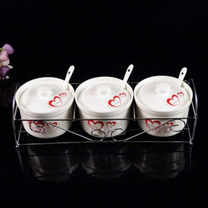 Špeciálna ponuka Keramická sada koreniacich pohárov s tromi dielmi Kovová polica Sada kuchynských koreniacich pohárov Viacfarebná soľnička Sada kuchynských dóz