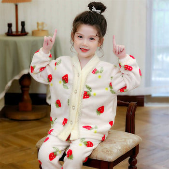 Παιδικές πουπουλένιες πιτζάμες με κουμπιά