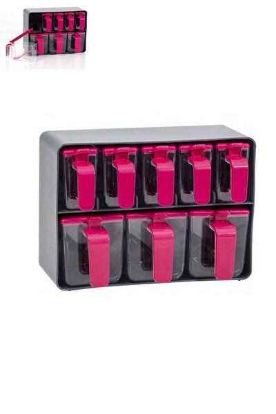 8 vnt. Skaidrus prieskonių indelio rinkinys Druskos ir pipirų prieskonių buteliukas spalvingas dangtelis virtuvės prieskonių kruopų laikymo talpyklos prieskonių lentynėlė