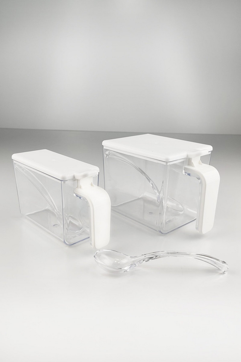 8 vnt. Skaidrus prieskonių indelio rinkinys Druskos ir pipirų prieskonių buteliukas spalvingas dangtelis virtuvės prieskonių kruopų laikymo talpyklos prieskonių lentynėlė