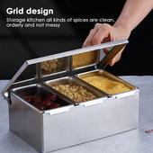 Sada odolných koriacich nádob z nehrdzavejúcej ocele, koreniaca krabička, koreniaca nádoba, stojan na korenie, štvorcová fľaša s krytom