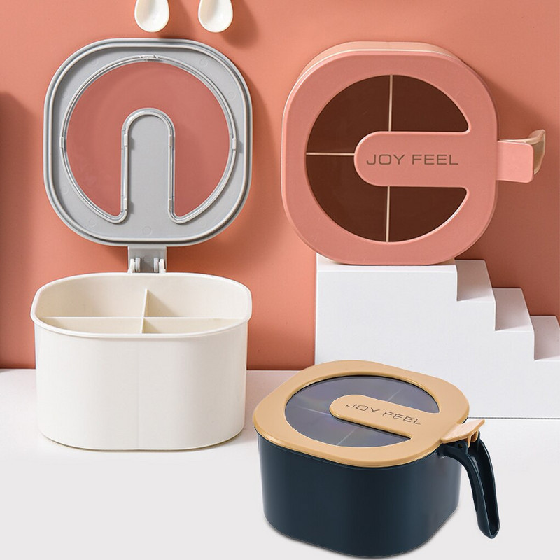 4 mriežkové organizéry na korenie, soľnička a korenie, prachotesné nádoby na korenie, sada korenia s priehľadným vekom