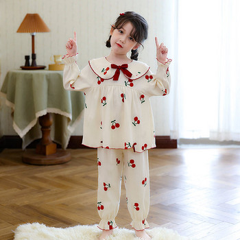 Παιδικές πιτζάμες για κορίτσια - μπλούζα με κορδέλα και παντλόνι