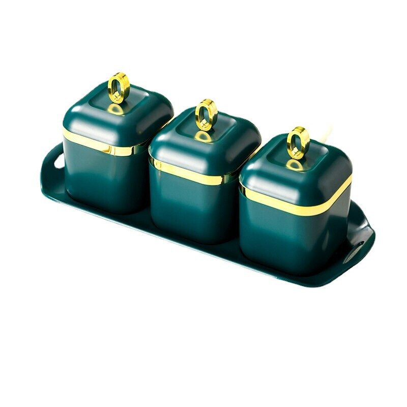 Ľahká luxusná pozlátená sada koreniacich boxov, vlhkoodolná koreniaca box, koreniaca fľaša, koreniaca fľaša, kuchynské potreby