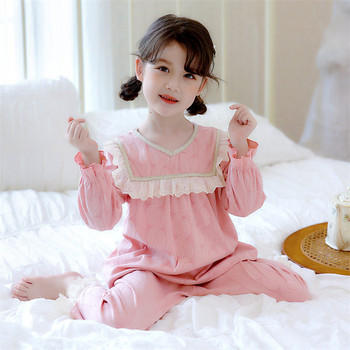 Παιδική πιτζάμες με λαιμόκοψη V για κορίτσια 