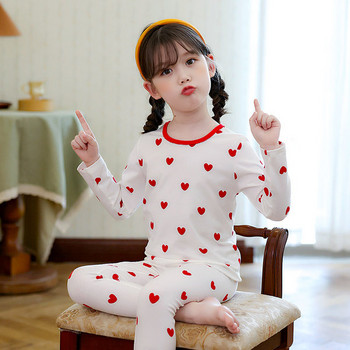 Βαμβακερές πιτζάμες για κορίτσια με καρδιά