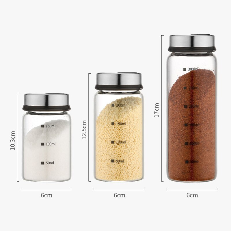 Sklenené nádoby na koreniny, organizér na korenie, nádoby na fľaše s korením, sklenené soľničky a koreničky, úložný držiak na kuchynské potreby