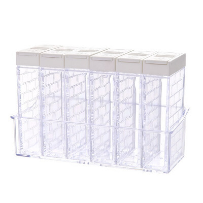 WHYY Úložný box na korenie s dvojitým otvoreným vekom, uzavretý, odolný voči vlhkosti, korenie v pohároch do domácnosti, kuchynský organizér, náradie, gadgety, príslušenstvo