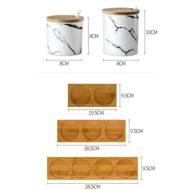 Severské keramické mramorované dózy na korenie, fľaša na korenie, cukornička, soľnička, korenička, kuchynská sójová omáčka, ocot, hrniec na paličky.