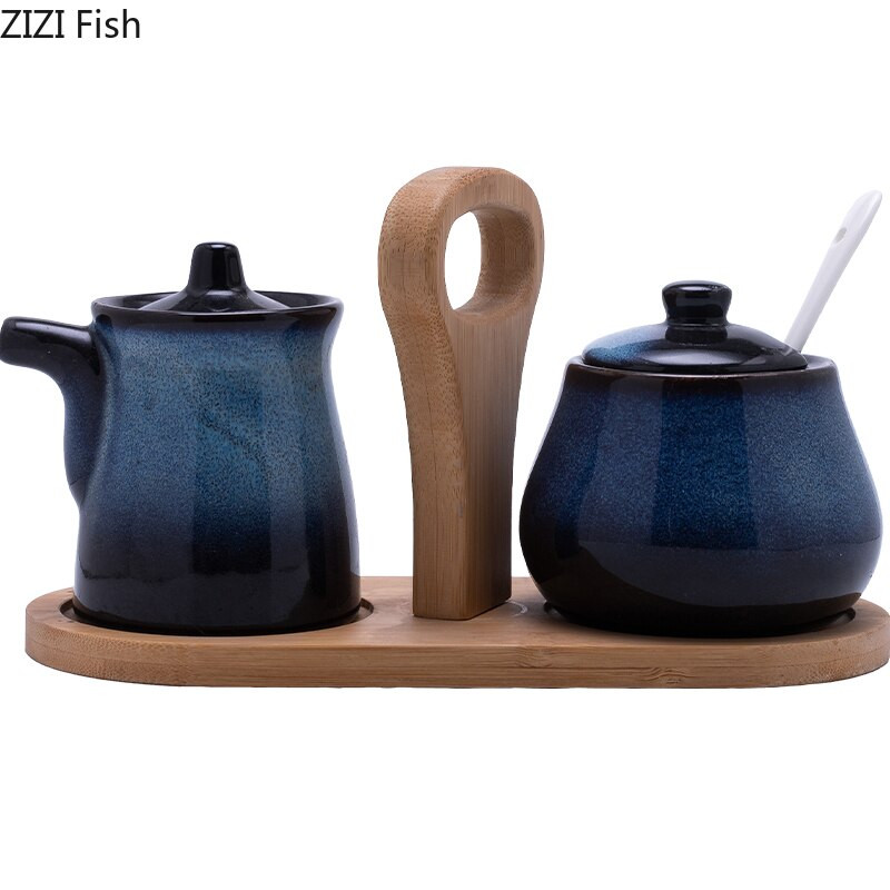 Kreatívna keramická nádoba na korenie, korenie, olej, soľ, cukor, korenička, držiak na korenie, kuchynský gadget