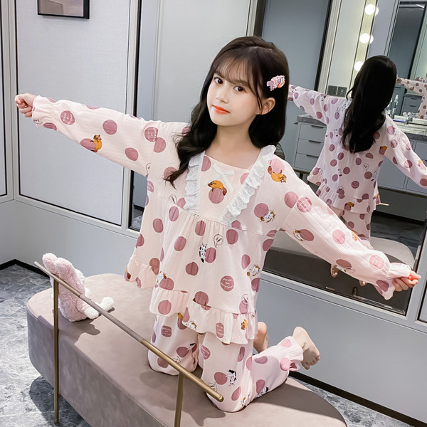 Dvojdielne detské pyžamo pre dievčatá - s výšivkou